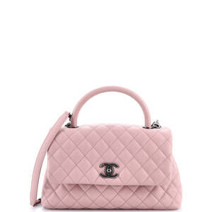 Chanel Small Coco Top Handle Bag Quilted Caviar